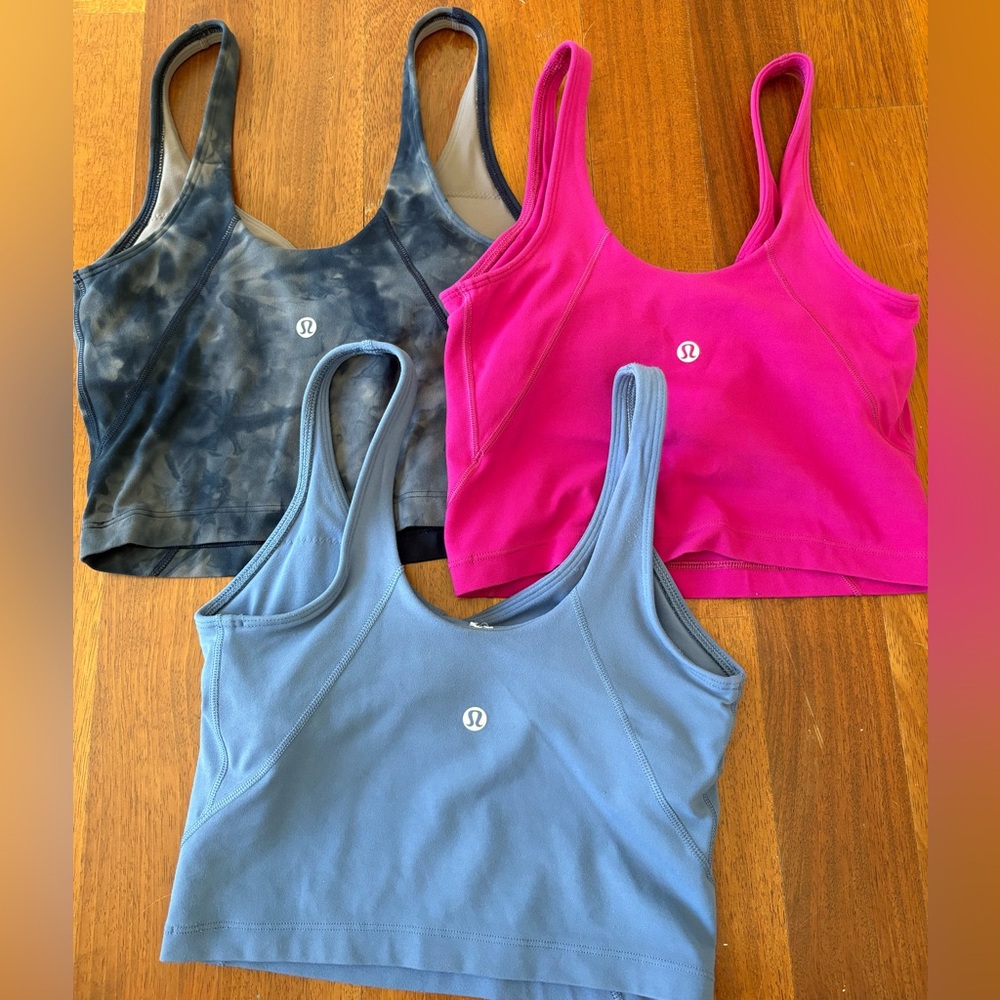 Lululemon Align Tank Tops - Pink, Blue, Marble-Dye, size 2